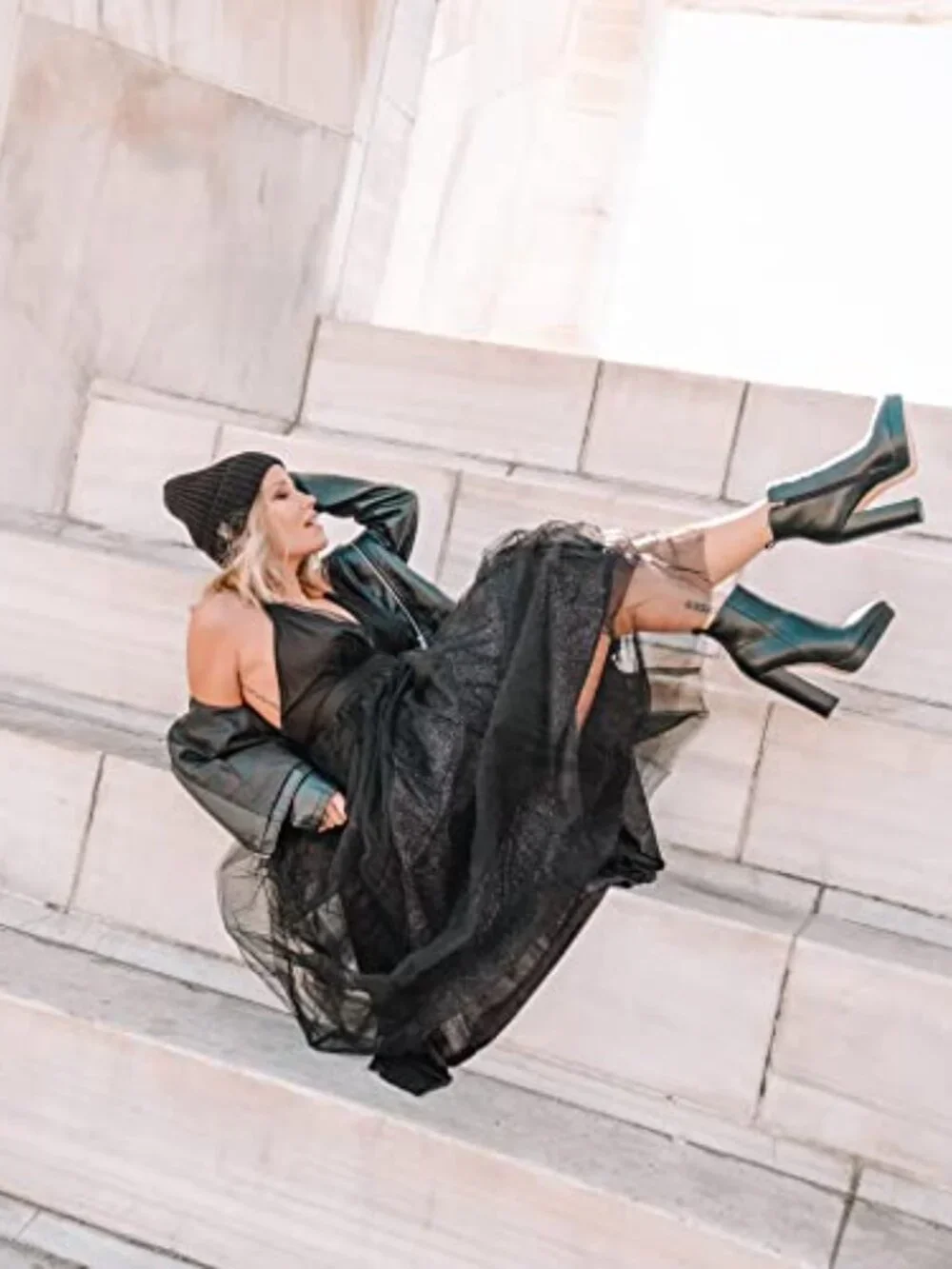 Chunky Heel Platform Ankle Booties with Side Zipper – Classic High Heel